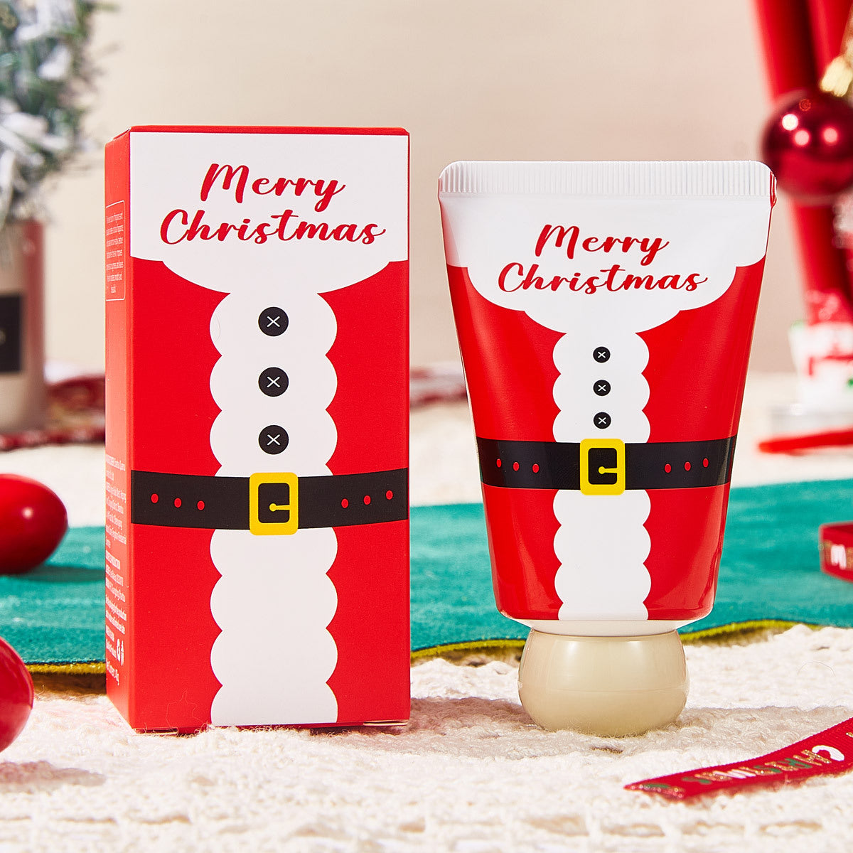 Santa Claus Hand Cream Set - Hypoallergenic, Glycerin & Ceramide Rich, Moisturizing Hand Care For All Skin Types, Ideal Christmas Gift With Plant Squalane