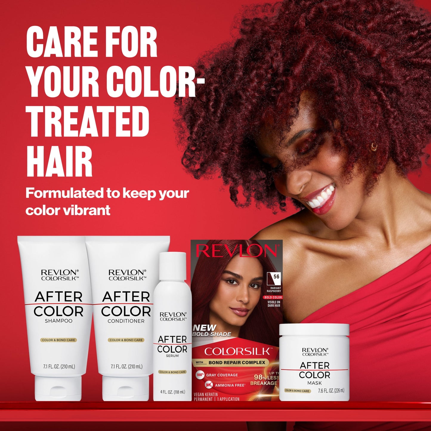 Revlon ColorSilk Permanent Hair Color, Bond Repair Complex, 45 Bright Auburn, 1 pack