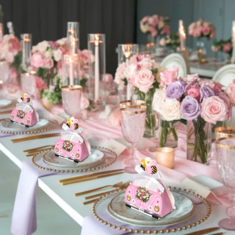 20 Pcs Wedding Party Favor Treat Boxes Unique Wedding Car Design Gift Box