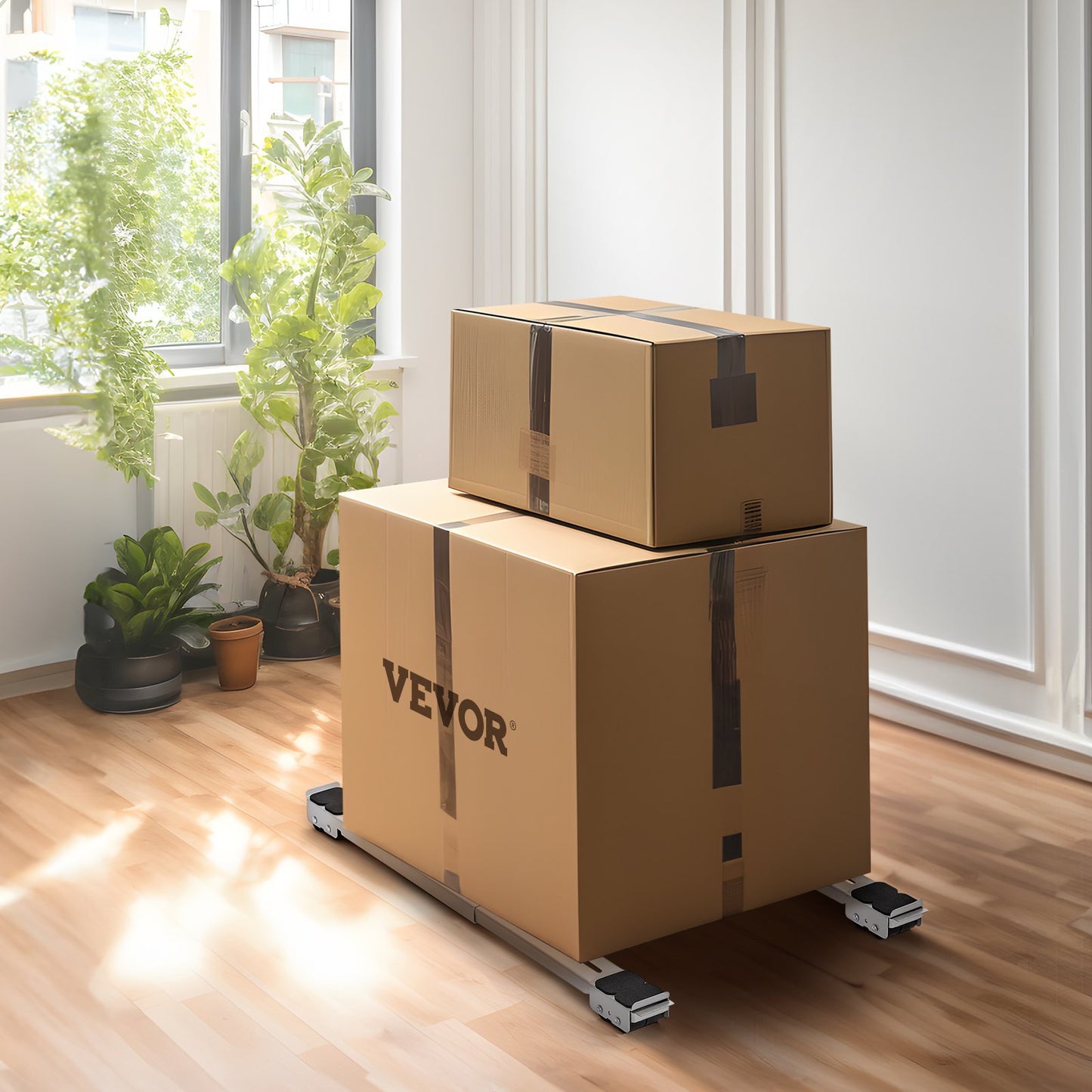 Heavy Duty Furniture Appliances Rollers, 660 Lbs Total Load, Extendable Appliance Rollers Mobile Washing Machine Base, Fridge Stand Dolly Movers For Refrigerators, Dryers, Dishwashers, White