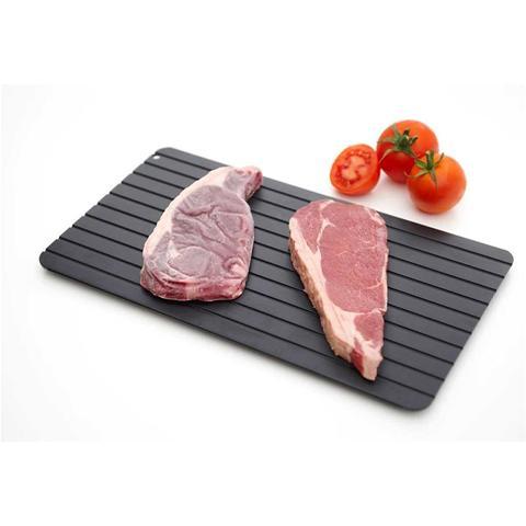 Fast Defrosting Tray – Quick Thaw Aluminum Plate for Frozen Meat, Fish & Food in the Kitchen