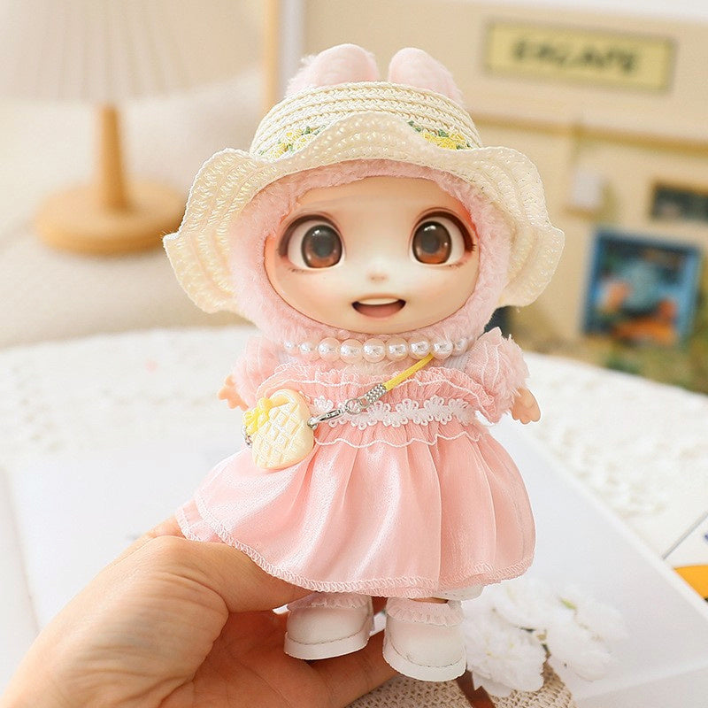 5PCS-Set Cute Hat Shoes Doll Clothes Outfit Set For LABUBU 15CM-17CM Doll, Adorable Dress Up Accessories For Doll - Dolls Not Included - EBS PLATFORM INC.