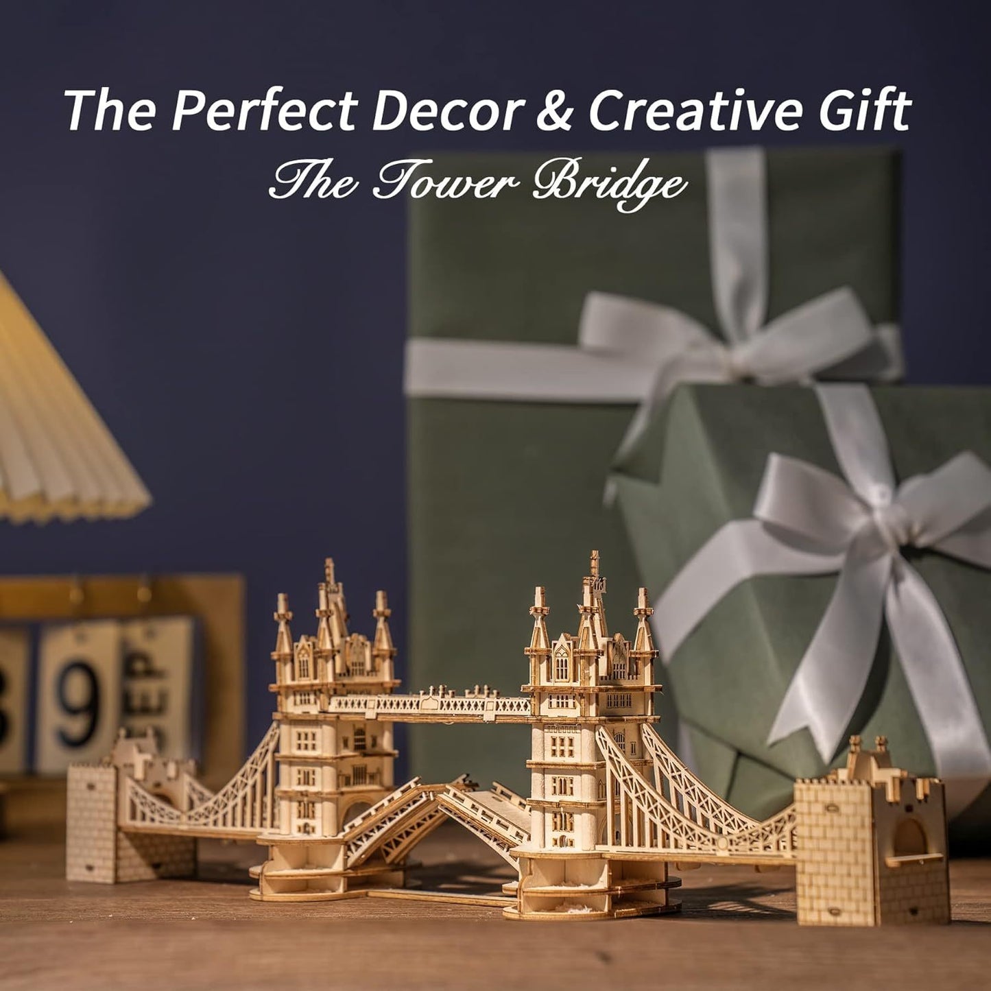 ROBOTIME 3D Wooden Puzzle London Tower Bridge Model Kit For Adults Xmas Gifts TG412 - EBS PLATFORM INC.