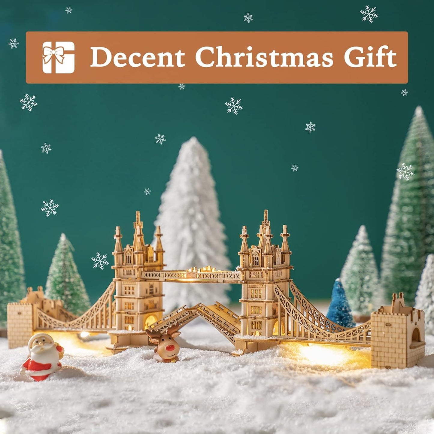 ROBOTIME 3D Wooden Puzzle London Tower Bridge Model Kit For Adults Xmas Gifts TG412 - EBS PLATFORM INC.