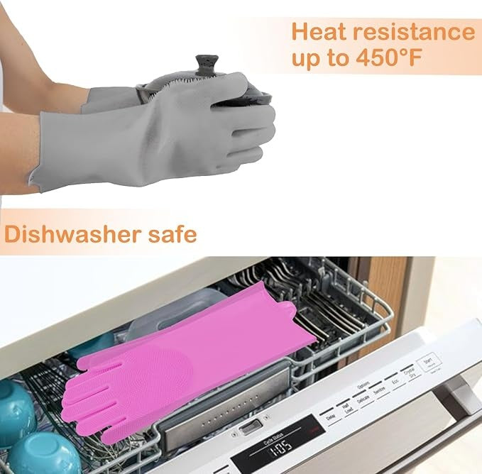 Dishwashing Gloves For Housework, Kitchen, Durable Silicone Waterproof Vegetable Dishwashing Dishwashing Cleaning Artifact Kitchen Dishwashing Gloves Thickened, Prohibited For Sale On Temu