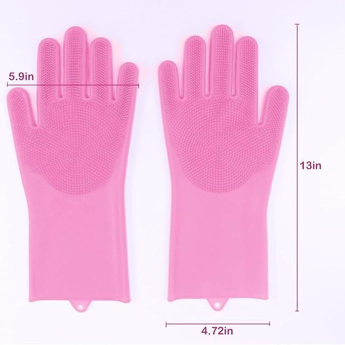 Dishwashing Gloves For Housework, Kitchen, Durable Silicone Waterproof Vegetable Dishwashing Dishwashing Cleaning Artifact Kitchen Dishwashing Gloves Thickened, Prohibited For Sale On Temu