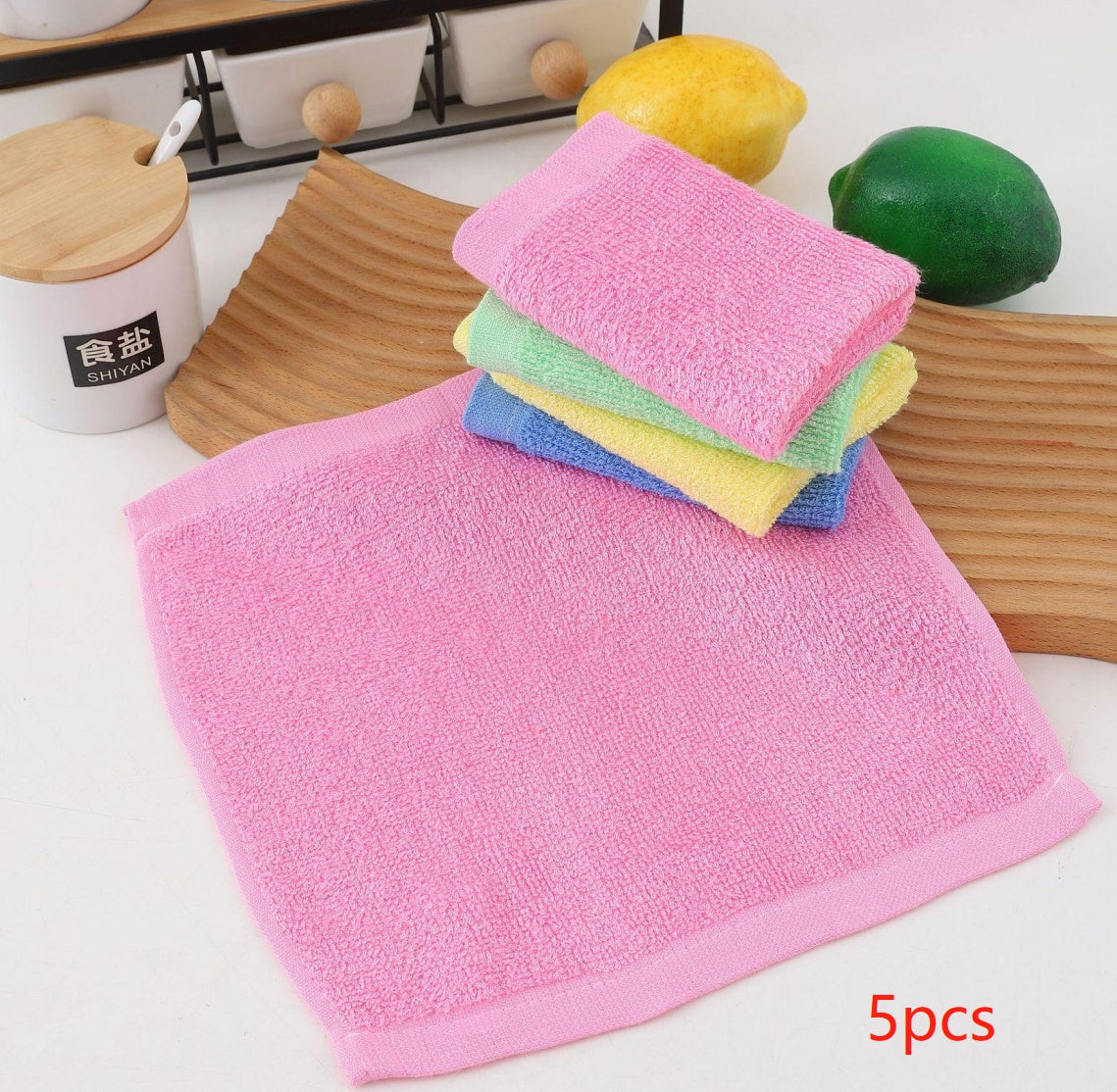 Wood Fiber Kitchen Cloth Non-Stick Oil Instant Grease Removal OilRepellent Multipurpose For DishesCountertops Reusable LintFree Random Color - EBS PLATFORM INC.