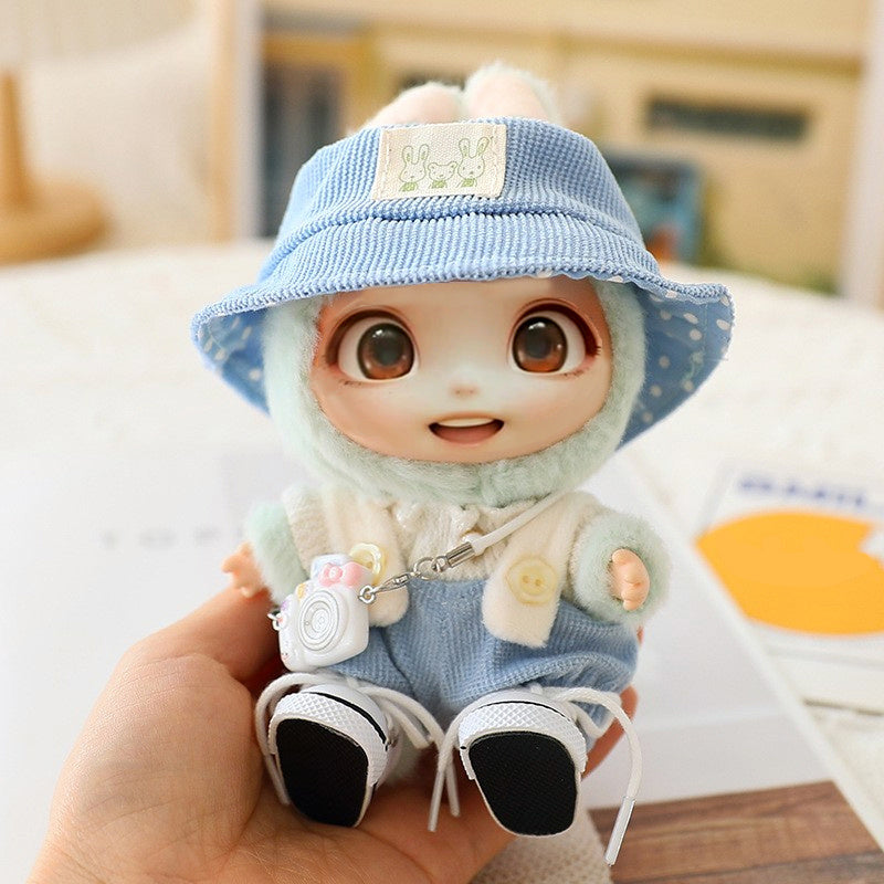 5PCS-Set Cute Hat Shoes Doll Clothes Outfit Set For LABUBU 15CM-17CM Doll, Adorable Dress Up Accessories For Doll - Dolls Not Included - EBS PLATFORM INC.