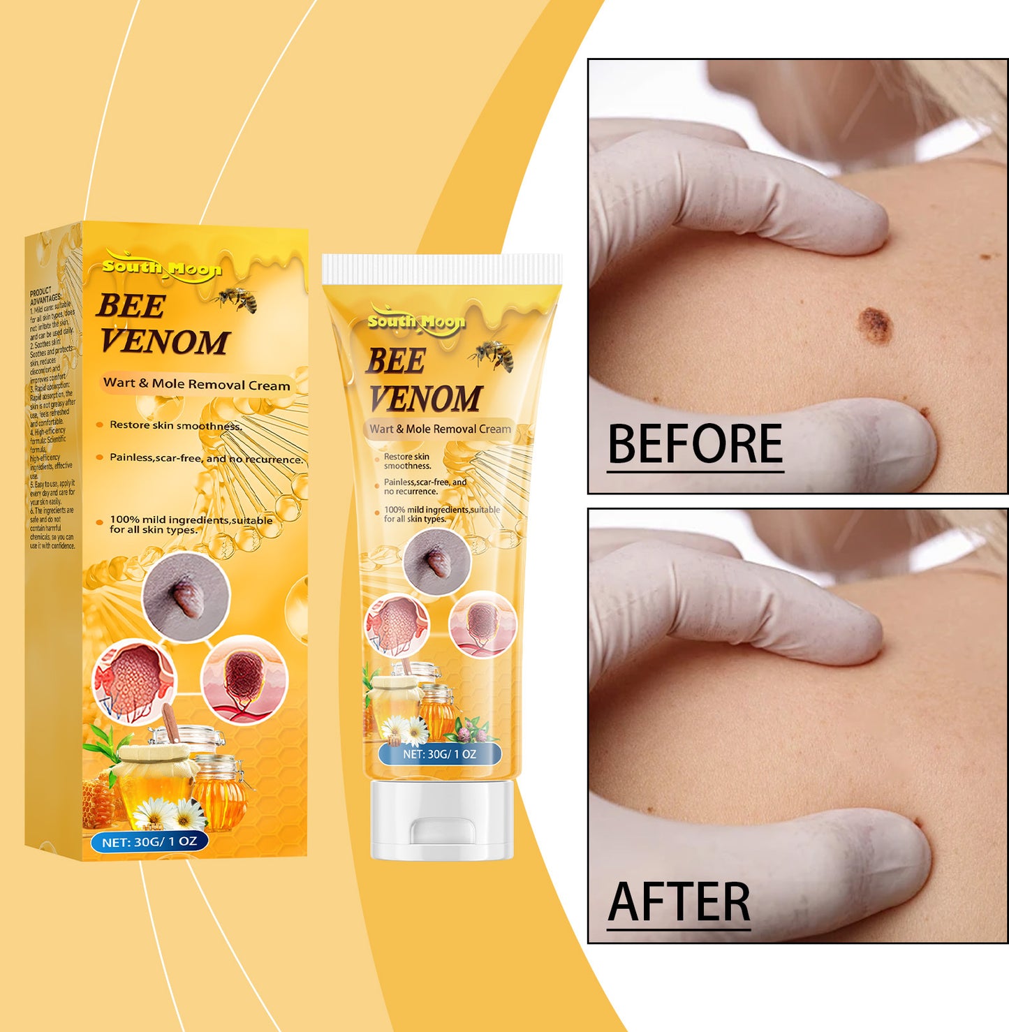 Bee Venom Cream Gently Cleanses And Repairs The Skin, Leaving It Smooth And Moisturized