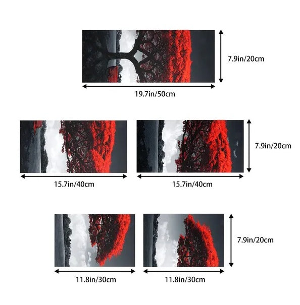 5Pcs Canvas Print Paintings Landscape Pictures Wall Art Modern Living Room Decor