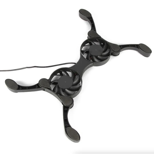 Dual USB Cooling Fan Pad Foldable Slim Fans Cooler Stand For Laptop PC Notebook - EBS PLATFORM INC.