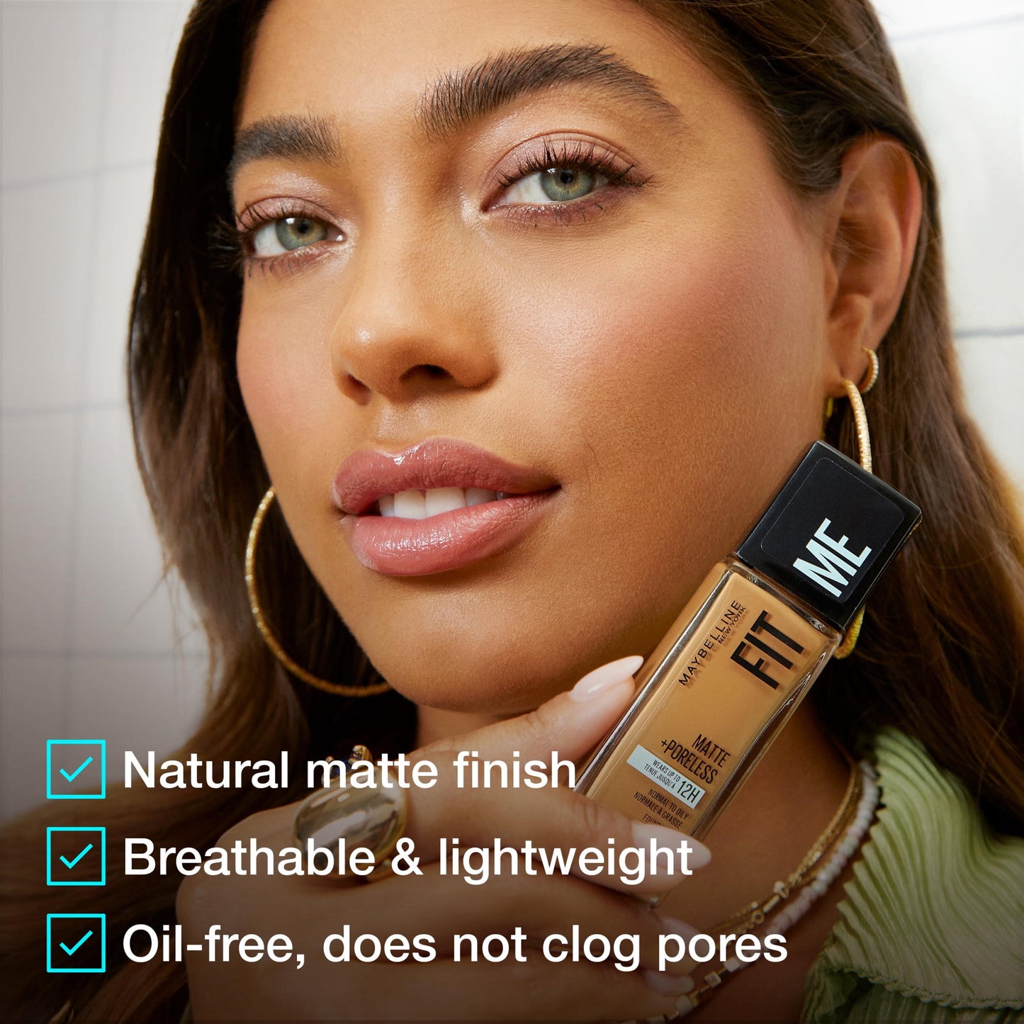 Maybelline Fit Me Matte + Poreless Liquid Foundation Makeup, 228 Soft Tan, 1 fl oz
