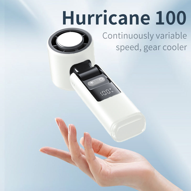 Portable Handheld Fan, Speed Adjustable Turbo Mini Fan, Reduced Temperature Mode, Rechargeable Digital Display Foldable Personal Fan With Night Light, Suitable For Women Men Outdoor