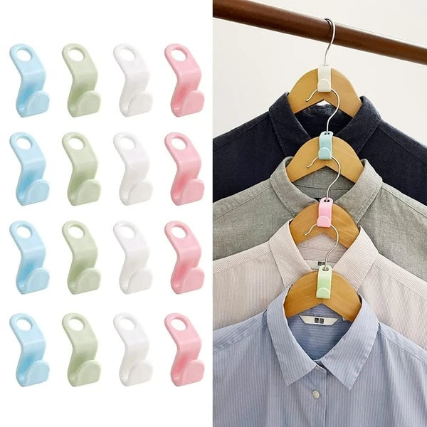 40 PCS Clothes Hanger Connector Hooks Closet Hangers Organizer Space Saving Clip - EBS PLATFORM INC.
