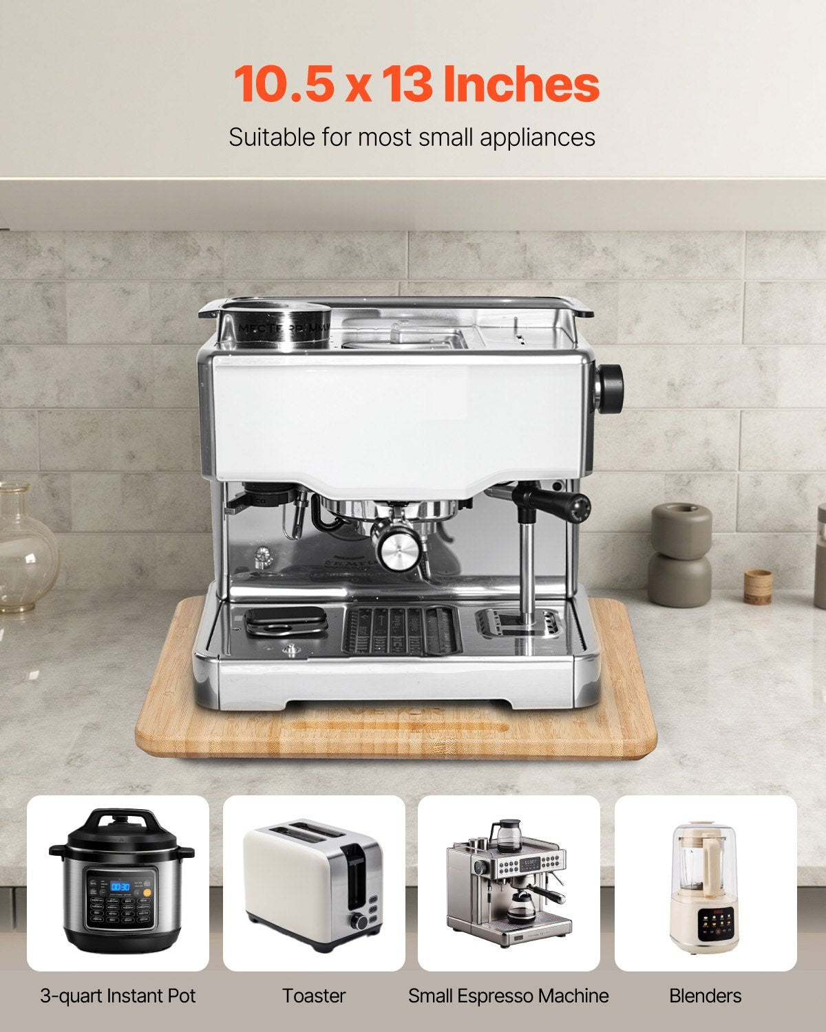 Appliance Slider 10.5 X 13 In Sliding Tray For Kitchen Countertop