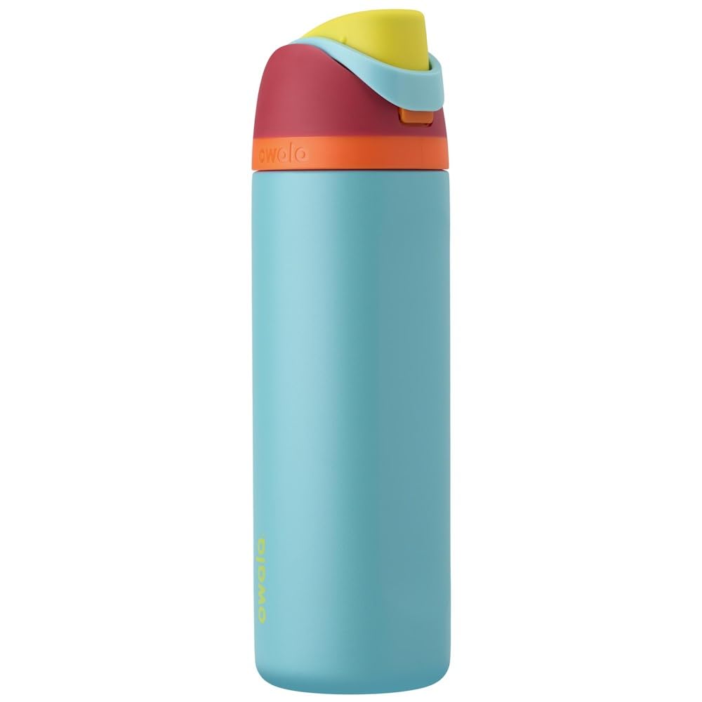 Owala FreeSip Insulated Stainless Steel Water Bottle with Straw, BPA-Free Sports Water Bottle, Great for Travel, 24 Oz, Denim