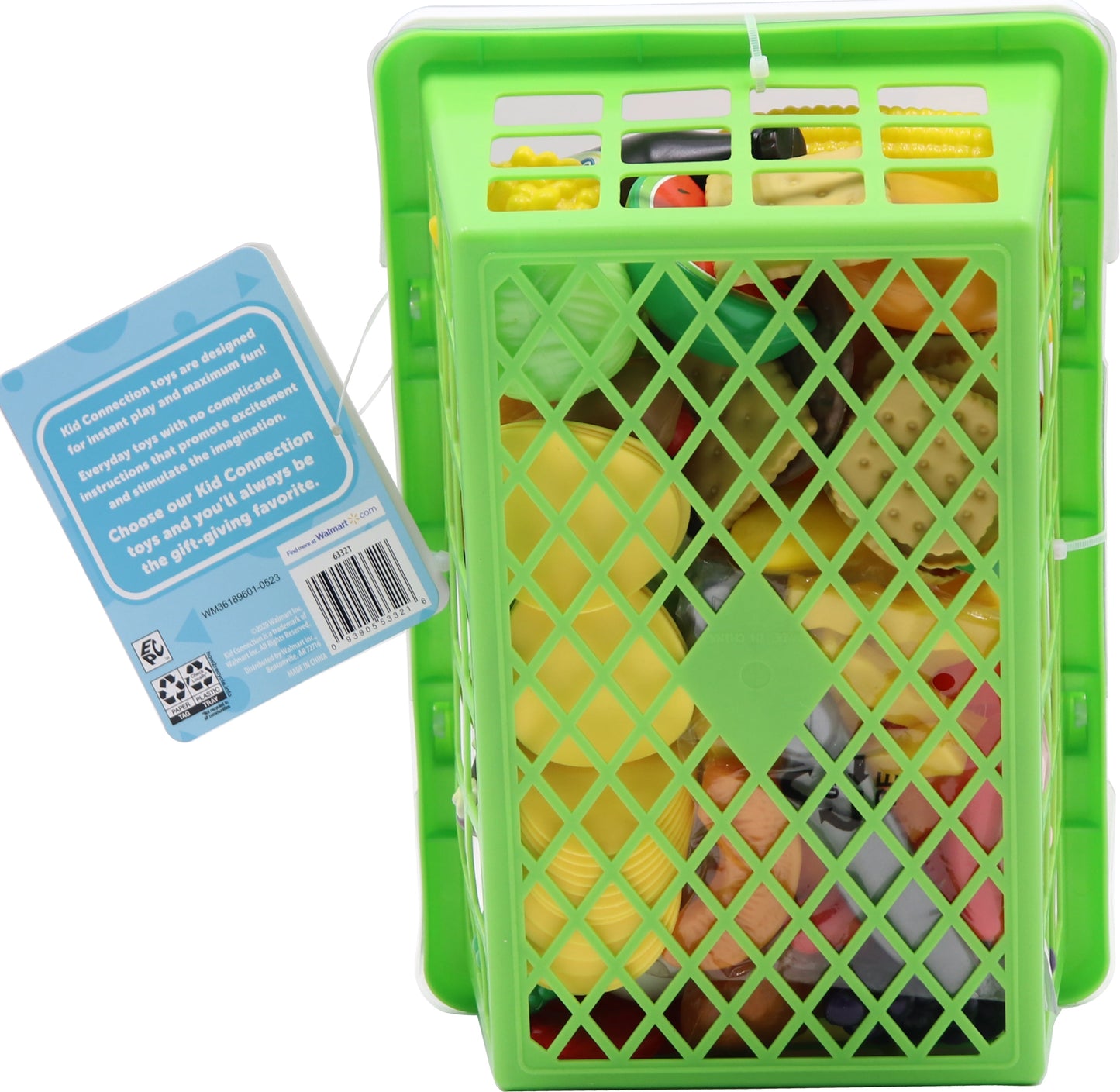 Kid Connection Play Food Basket, 100 Pieces, Toddler Toys