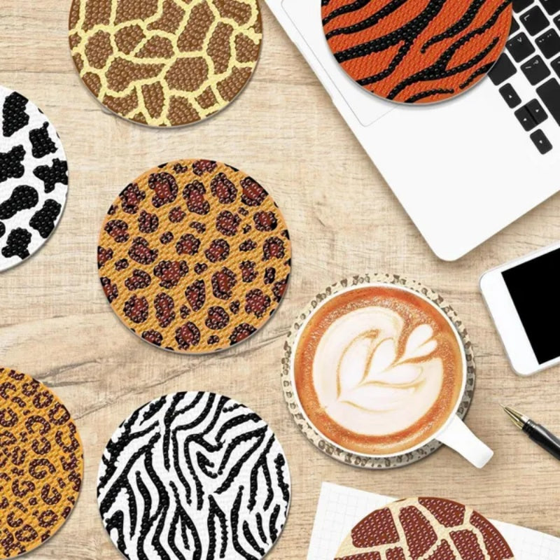 8 Pcs Rhinestones Art Coasters Kits With Holder