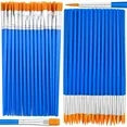 Acrylic Paint Brush Set, 60 Pcs Oil Watercolor Acrylic Paint Brush, Artist Paintbrushes for Body Face Rock Canvas, Kids Adult Drawing Arts Crafts Supplies, Blue