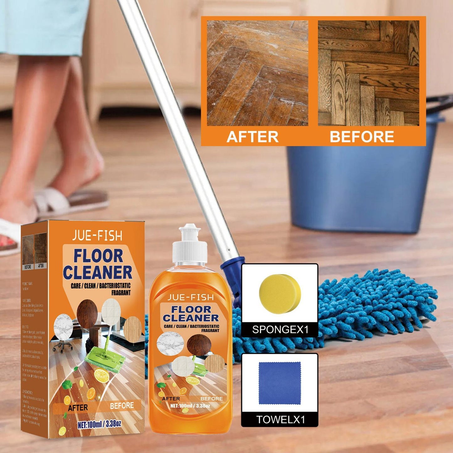 Jueyu Floor Cleaner, Decontamination And Cleaning Wood Floor Cleaning, Polishing And Brightening Tile Cleaner