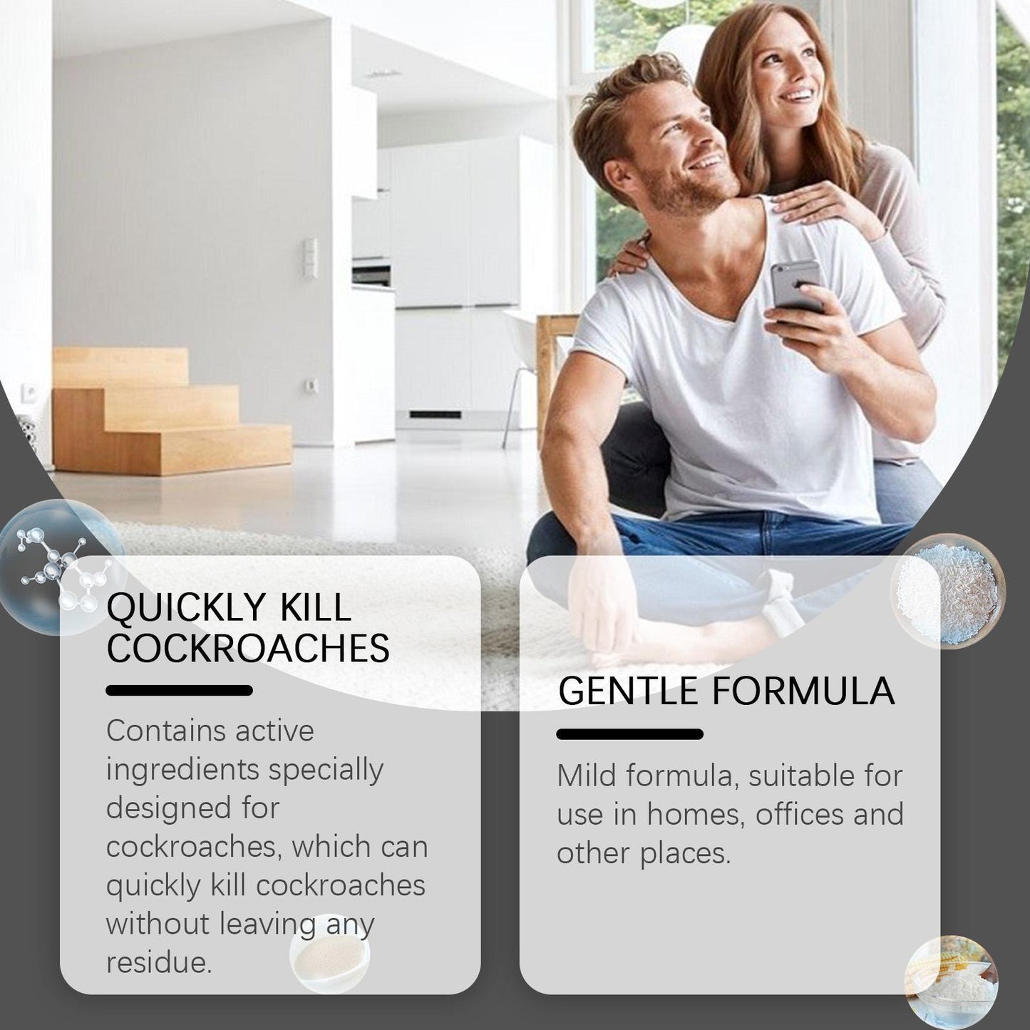 Jueying Cockroach Bait Station Household Indoor Living Room Kitchen Bedroom Cockroach Medicine