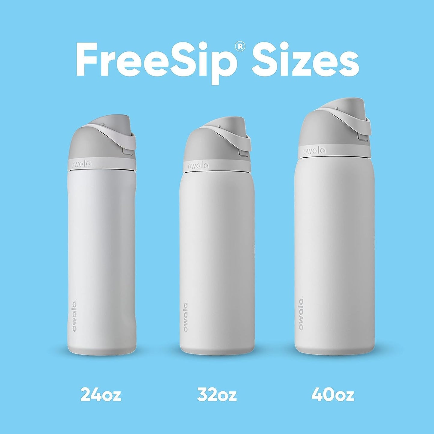 Owala FreeSip Insulated Stainless Steel Water Bottle with Straw, BPA-Free Sports Water Bottle, Great for Travel, 24 Oz, Denim