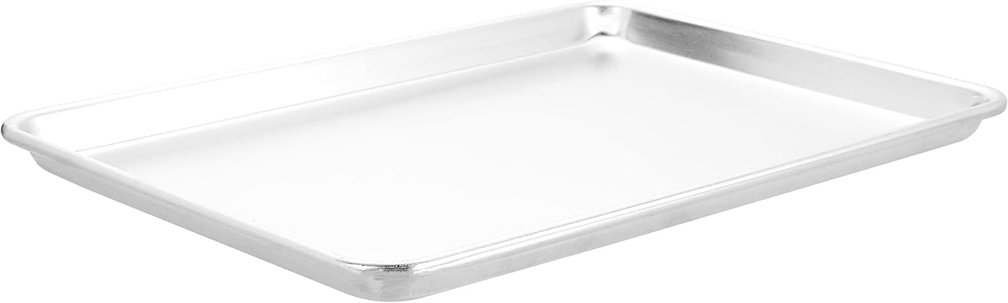 Nordic Ware Naturals Extra Large and Half Sheet Set - USA Made Aluminum Commercial Quality Sheet Pan for Baking or Roasting, Encapsulated Galvanized Steel Rim Prevents Warping, Big Sheet + Half Sheet