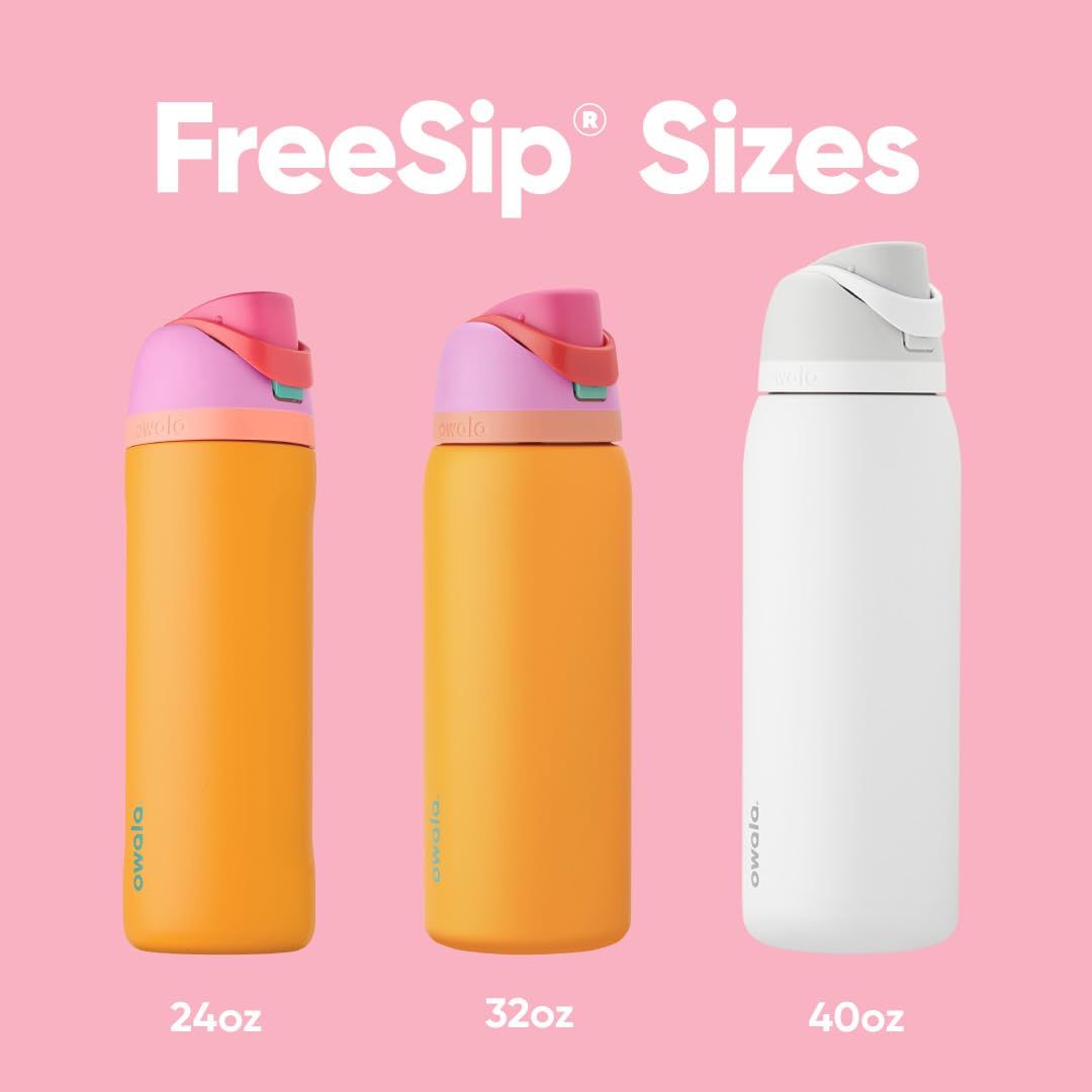Owala FreeSip Insulated Stainless Steel Water Bottle with Straw, BPA-Free Sports Water Bottle, Great for Travel, 24 Oz, Denim
