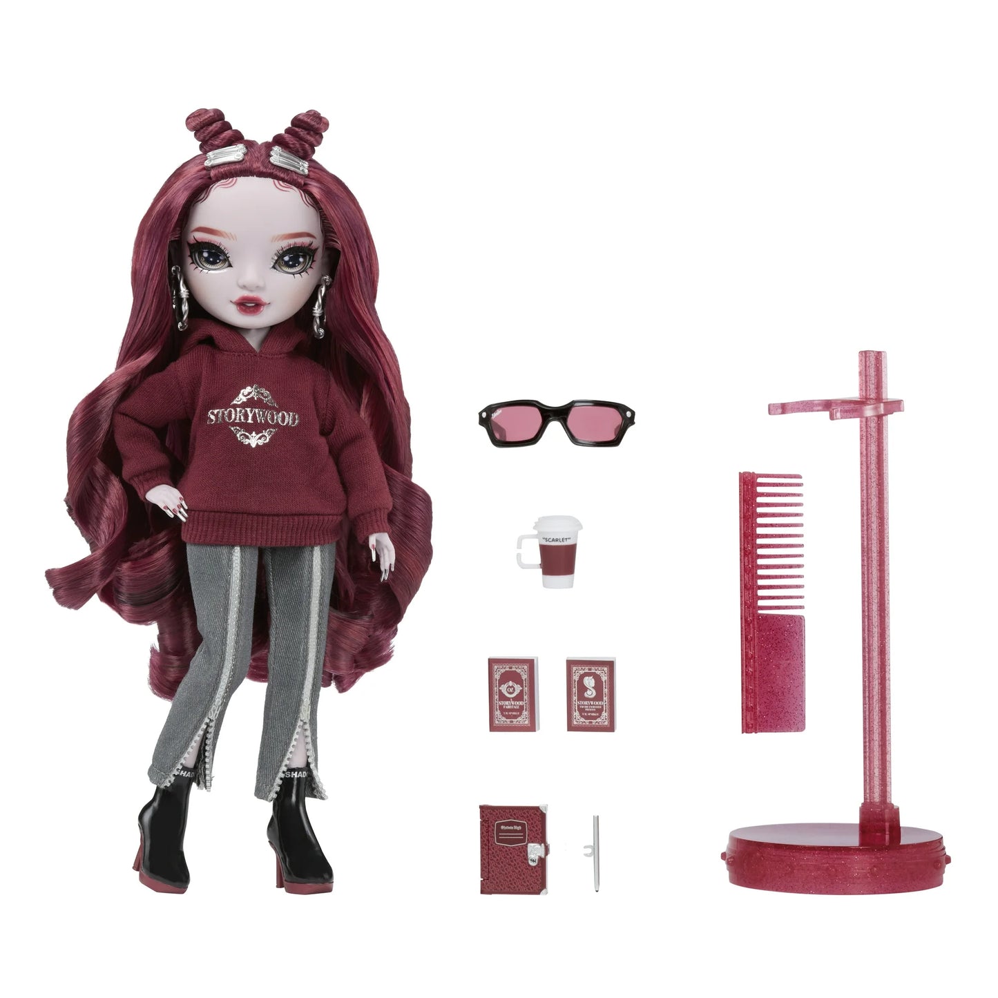 Rainbow High Shadow High Scarlett Red Fashion Doll, Collectible Outfit & 10+ Play Accessories Kids Gift 4-12
