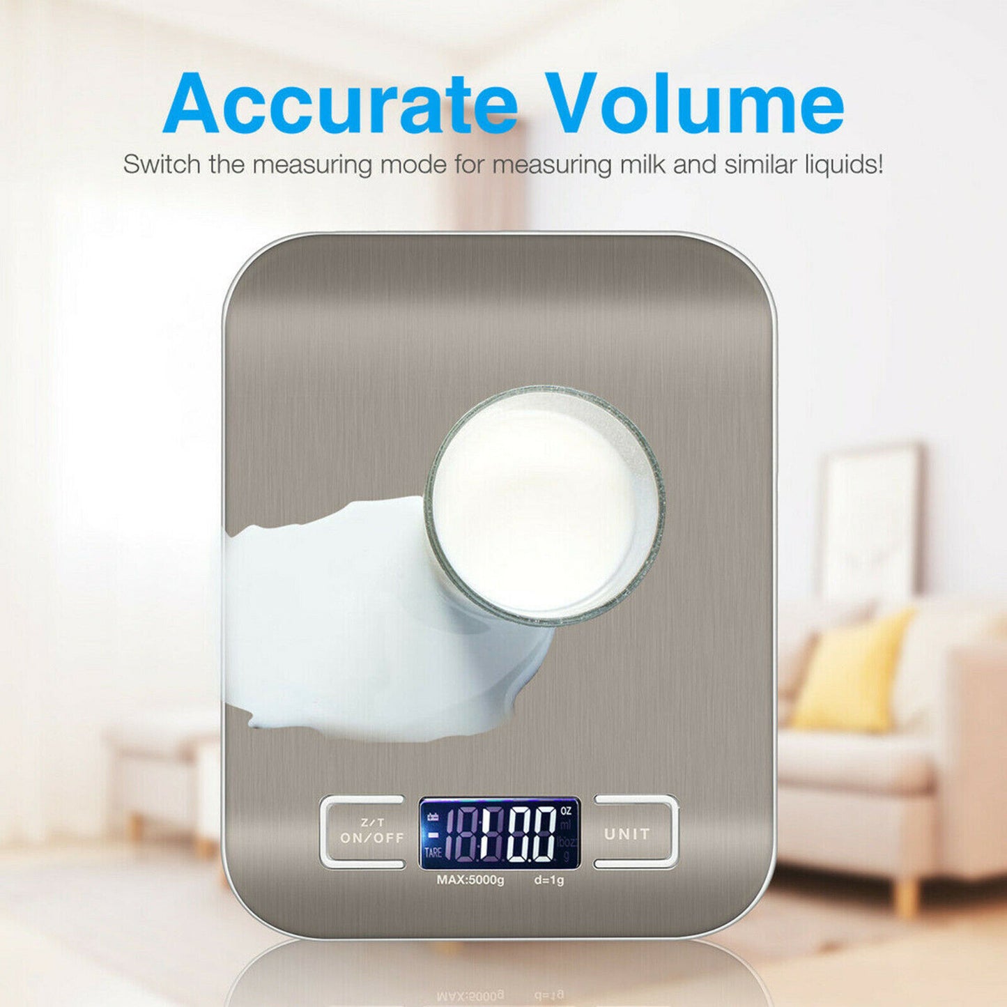Digital Electronic Kitchen Food Diet Postal Scale Weight Balance 5KG 1g 11lb Kitchen Scales Stainless Steel Weighing For Food Diet Postal Balance Measuring LCD Precision Electronic - EBS PLATFORM INC.