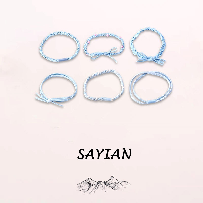 6 Pcs Scrunchies - Soft, Stretchy, And Detachable Hair Ties For Ponytails, Hair Elastics, Spiral Hair Ring, And Cute Hair Accessories - Perfect For Girls And Women