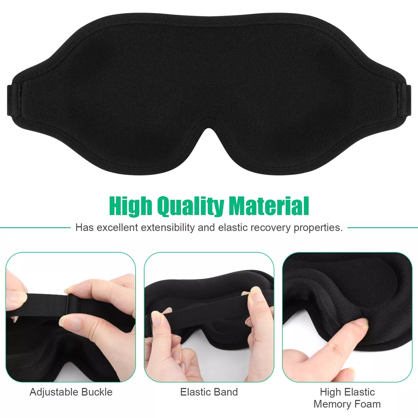 3D Travel Silk Eye Mask Sleeping Soft Padded Shade Cover Rest Relax Blindfold Men Women Night Sleeping Mask Cover Eye - EBS PLATFORM INC.