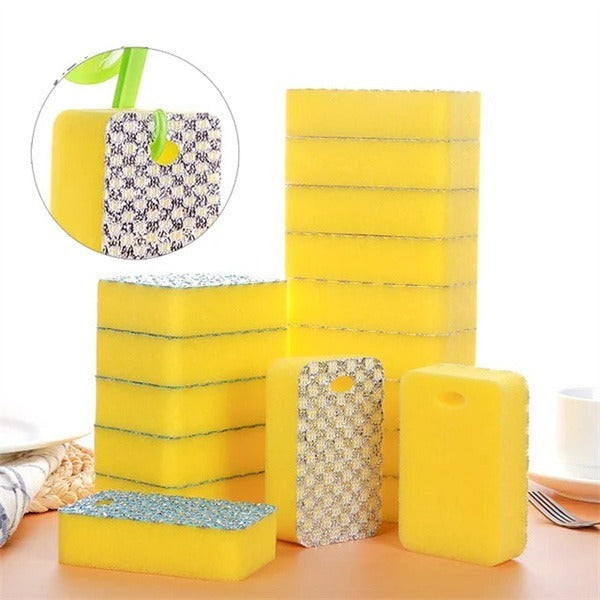 Durable Four Jacquard Sponges - Ideal For Multiple Cleaning Tasks