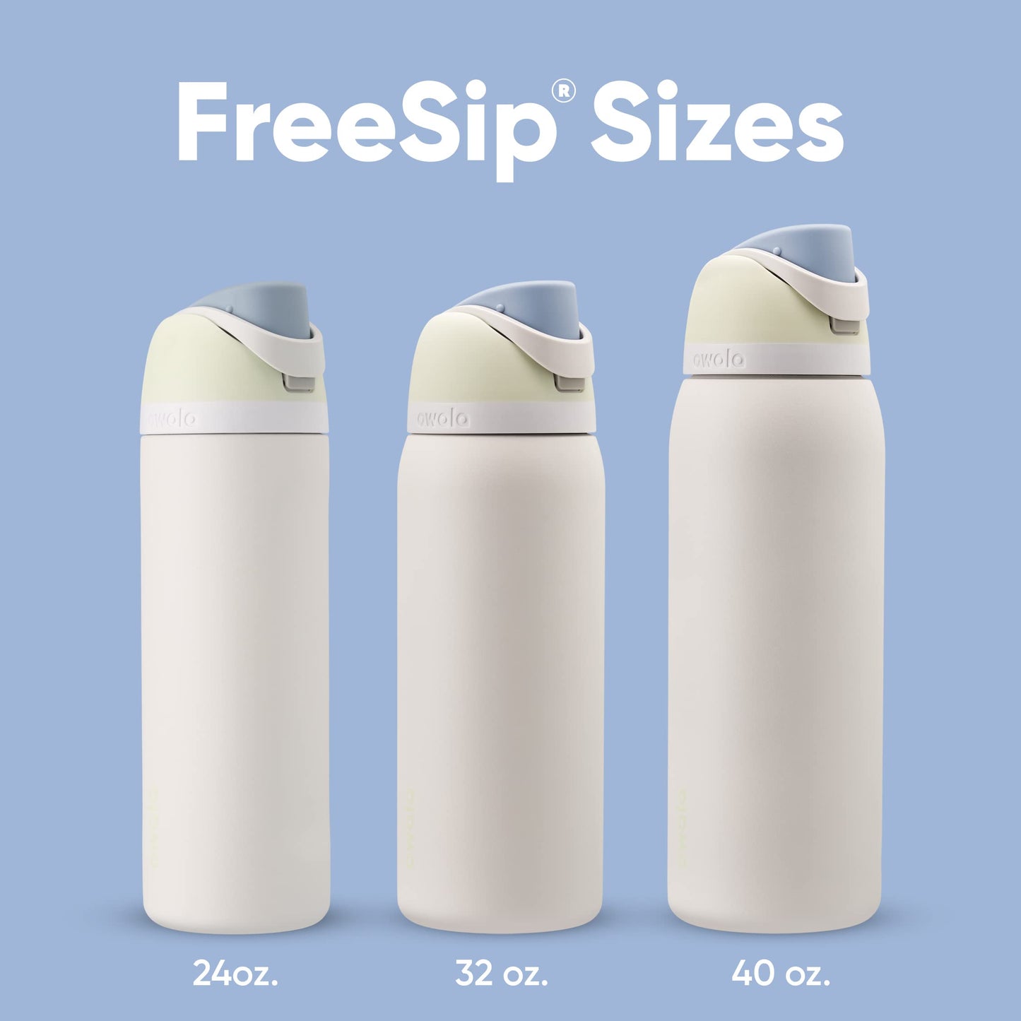 Owala FreeSip Insulated Stainless Steel Water Bottle with Straw, BPA-Free Sports Water Bottle, Great for Travel, 24 Oz, Denim