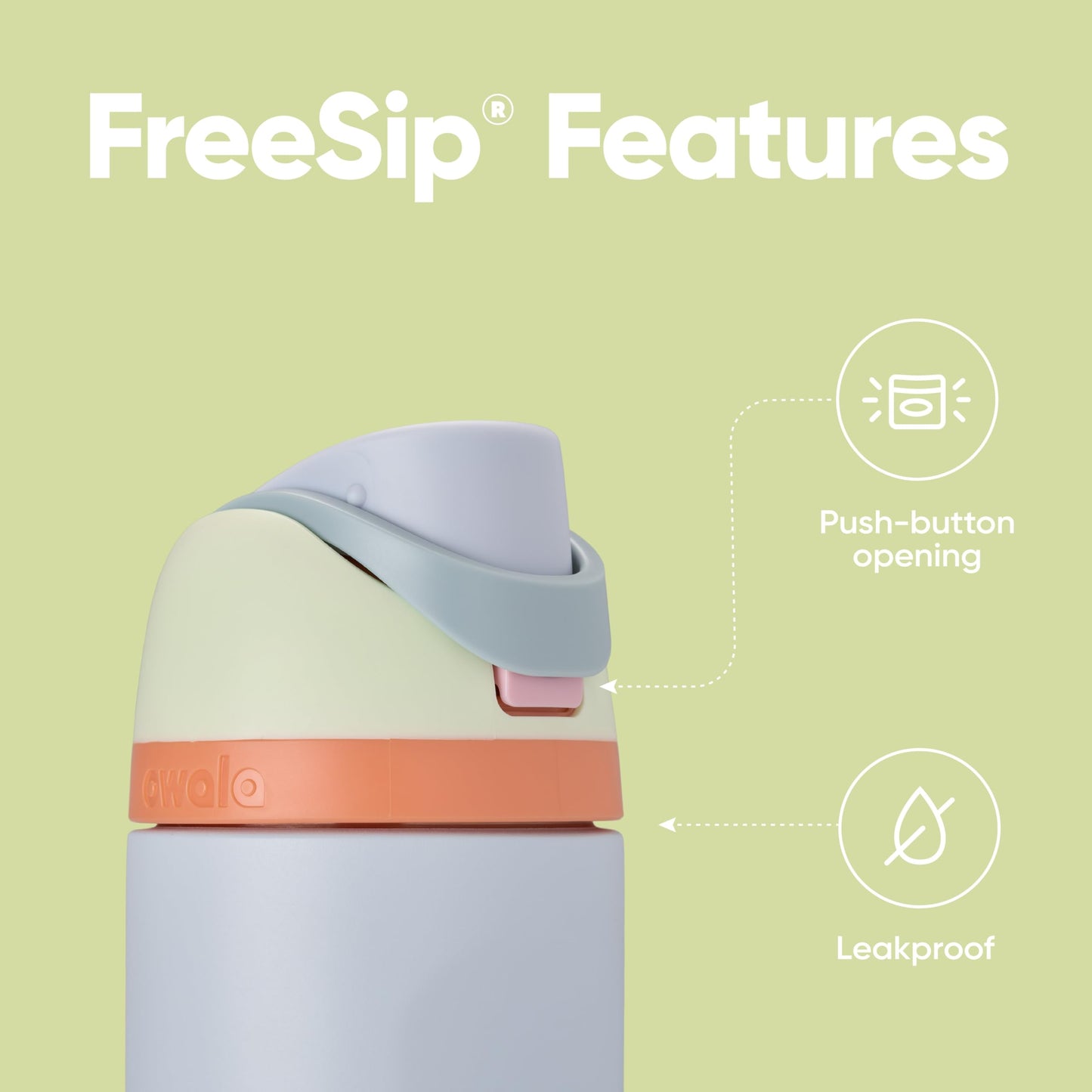Owala FreeSip Insulated Stainless Steel Water Bottle with Straw, BPA-Free Sports Water Bottle, Great for Travel, 24 Oz, Denim