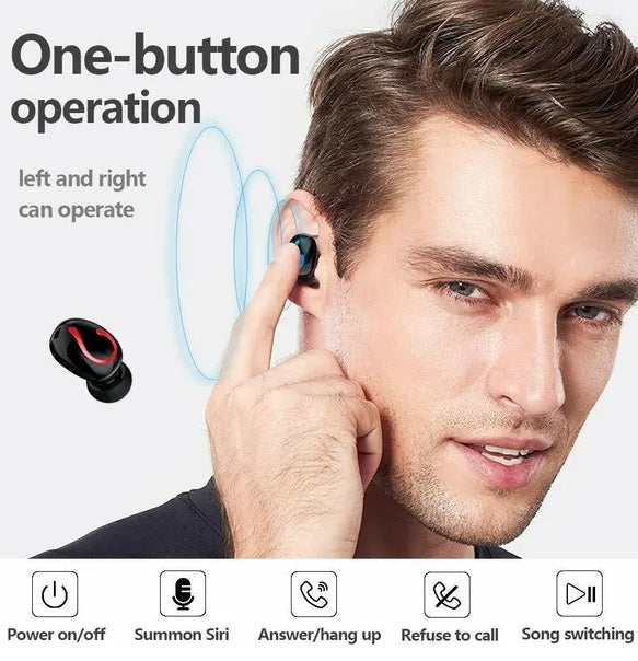 Bluetooth 5.1 Headset TWS Wireless Earphones Mini Earbuds Stereo Headphones IPX7 - EBS PLATFORM INC.