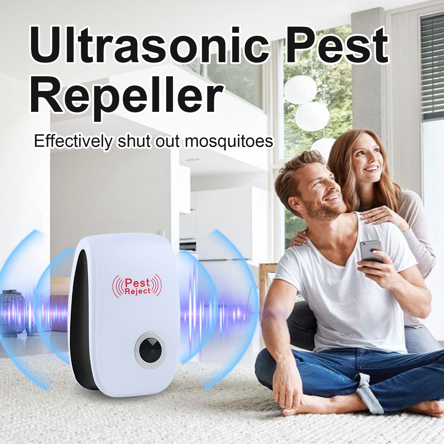 Jue-Fish Ultrasonic Pest Repeller, Mosquito Repellent Household Mosquito Repellent Cockroach Repellent Mouse Repellent Plug-In Intelligent Night Light - EBS PLATFORM INC.