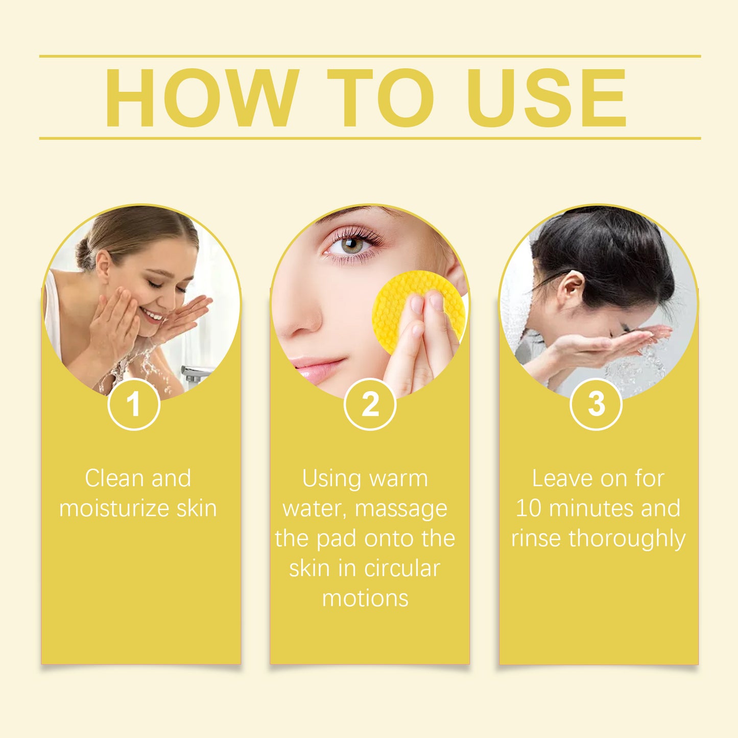 Hoygi Turmeric Acid Cleansing Pad Facial Skin Pore Cleansing, Makeup Remover Gentle Exfoliating Cleansing Pad - EBS PLATFORM INC.