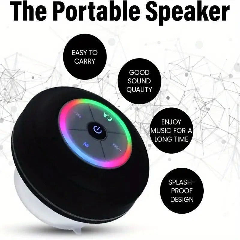 Wireless Speaker In The Bathroom - Audio, USB Charging Button Control, With Suction Cup, Secure Installation - Wireless Connection - EBS PLATFORM INC.