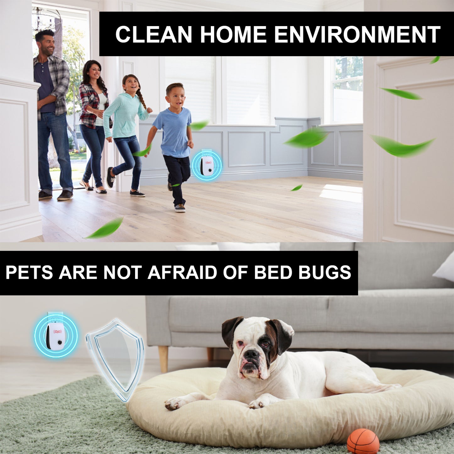 Jue-Fish Ultrasonic Pest Repeller, Mosquito Repellent Household Mosquito Repellent Cockroach Repellent Mouse Repellent Plug-In Intelligent Night Light - EBS PLATFORM INC.