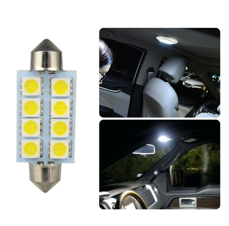 14Pcs T10 36mm LED Interior Car Accessories Kit Map Dome License Plate Lights - EBS PLATFORM INC.