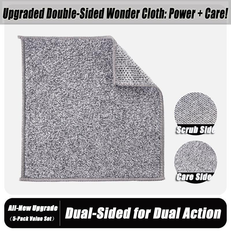 2025 Upgraded Version Scratch-Free Double-Sided Dishwashing Cloth Set Stainless Steel Mesh And Microfiber Material Reusable And Washable Multifunctional Kitchen Cleaning