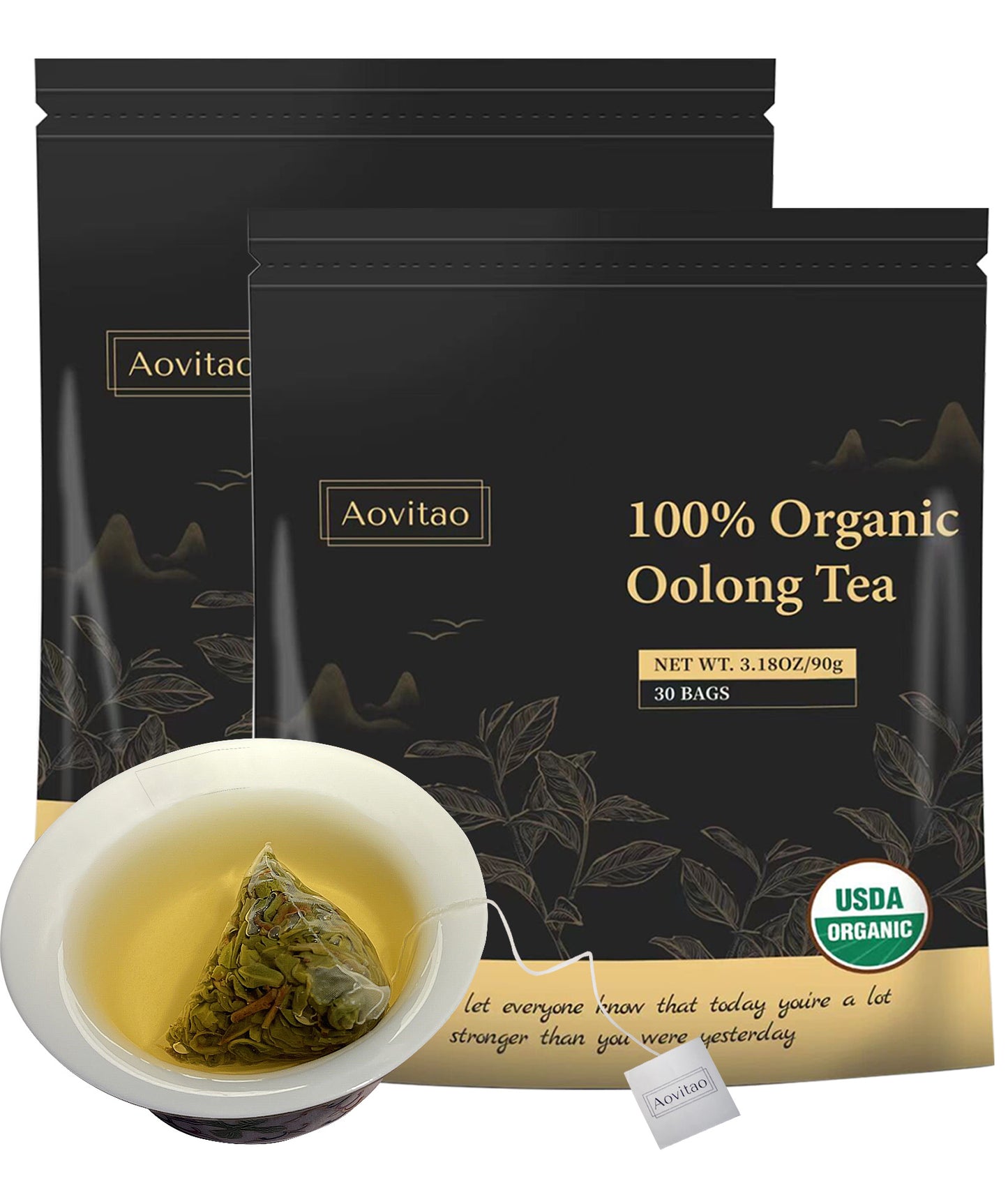 Detox Cleanse Tea Natural Herbal Tea Bags Oolong Leaf For Lung Cleanse Congestion Relief Herbal Detox Caffeine-Free Non-GMO Organic For Gut Health Immune Boost