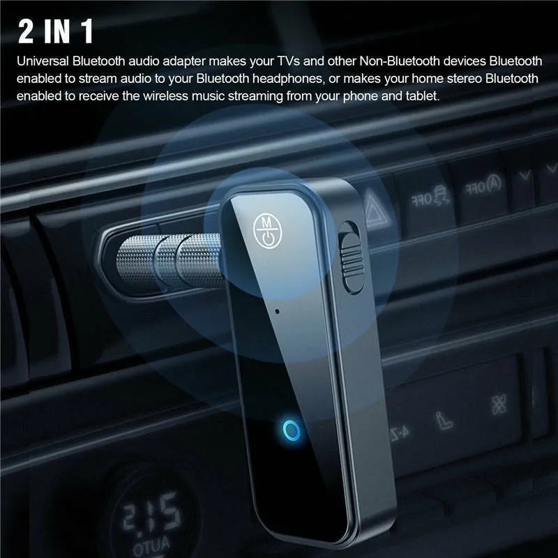 USB Wireless Bluetooth 5.0 Transmitter Receiver 2in1 Audio Adapter 3.5mm Aux Car - EBS PLATFORM INC.