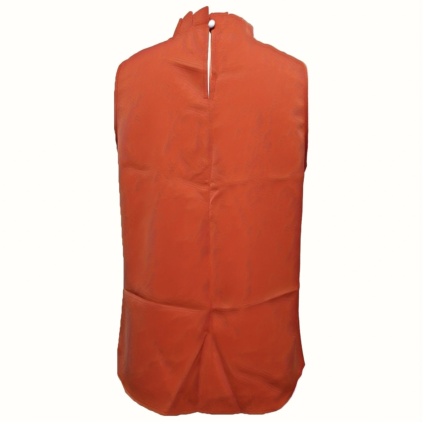 Ladies' Fashion Solid Color Round Neck Sleeveless Shirt Top T-shirt