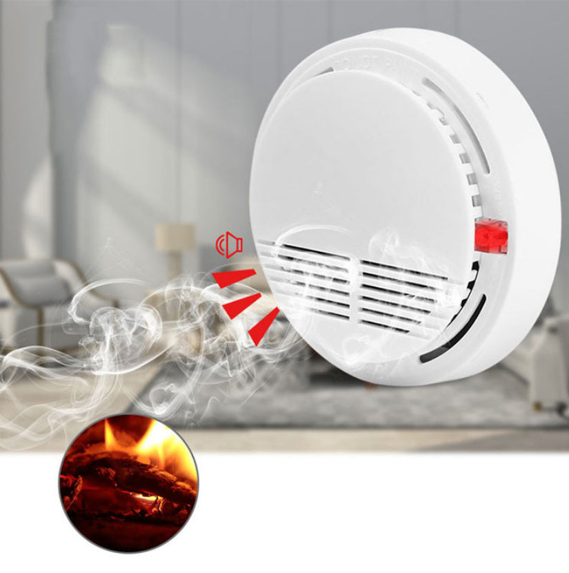 Smoke Alarm Detector Fire Gas Alarm Detector With Battery Photoelectric Sensor Alert Warning
