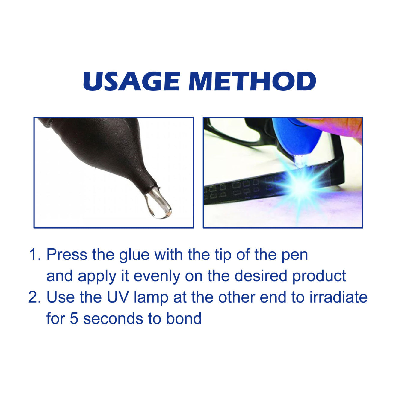 Jue-Fish UV Cure Glue Pen 5 Seconds Repair Plastic Ceramic Cable Adhesive High And Low Temperature Resistance