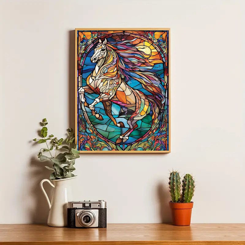 5DDIY Diamond Painting Set - Full Diamond Round Water Diamond Art, Sparkling Mosaic Handmade Home Decoration, Including Durable Canvas And Tools