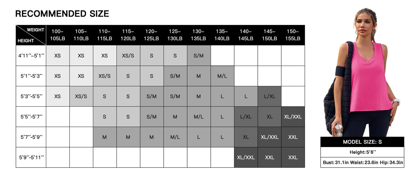 Women's Workout Tank Tops Loose Fit Summer Sleeveless Yoga Gym Shirts With Side Slits