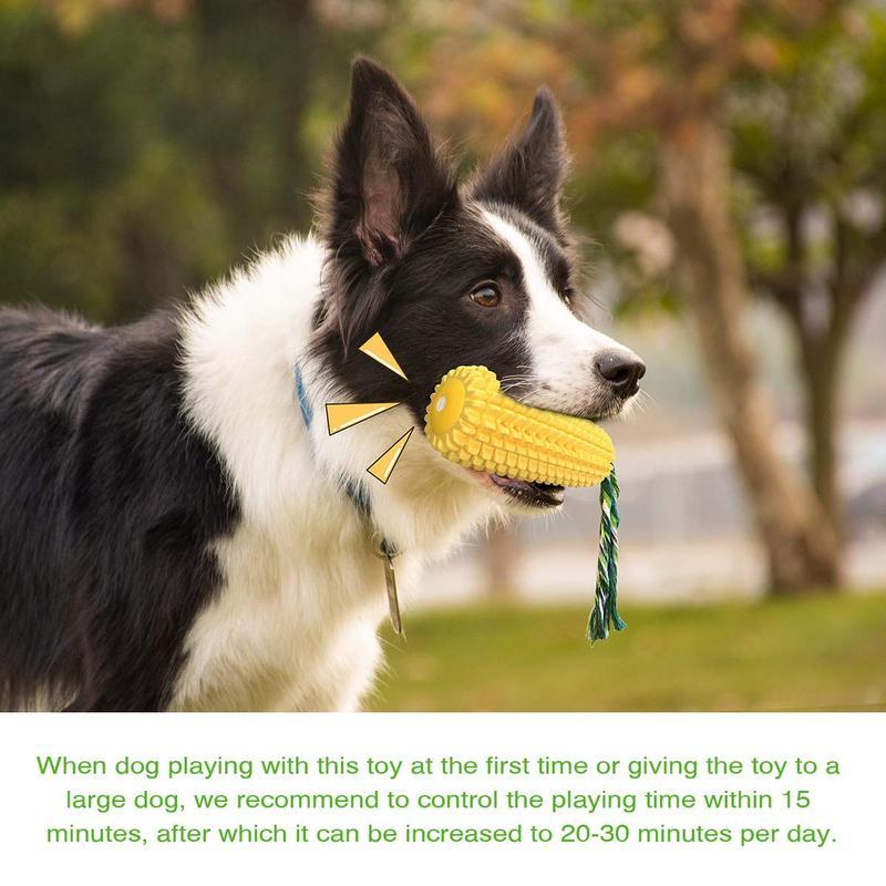 PROKEl Dog Chew Toys Corn Stick Toy For Smal MediumLarge Breed 5.8 Squeak Corn Stick Ropetoy